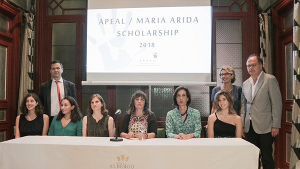 Press Conference 2018 - Nadia Asfour, Philippa Dahrouj, and Natasha Gasparian with Maria Geagea Arida's family and APEAL members